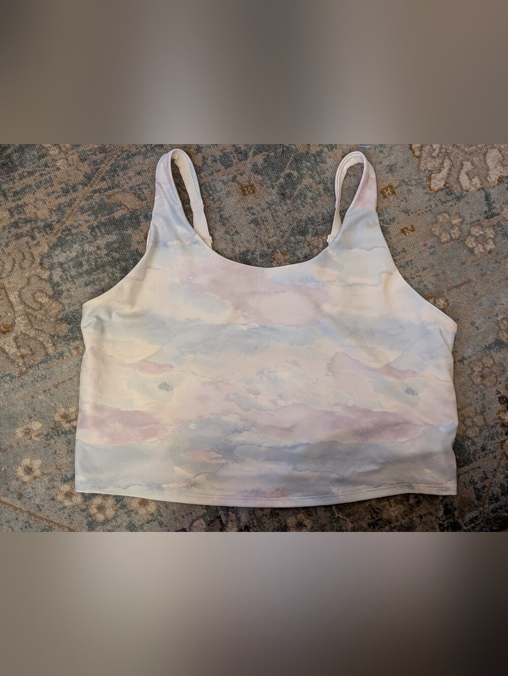 Old Navy Longline Sports Bra In White, Blue, And Purple